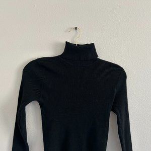 Black turtleneck sweater
